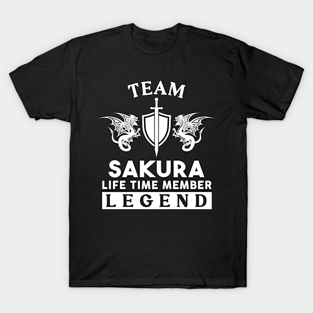 Sakura Name T Shirt - Sakura Life Time Member Legend Gift Item Tee T-Shirt by unendurableslemp118